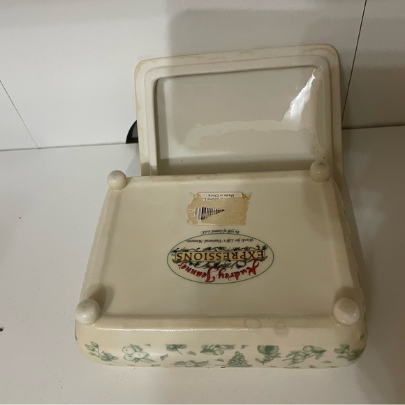 Aubrey Jeannes Expression Happy Anniversary Footed Jewerly Trinkets Box Glass - Picture 5 of 7